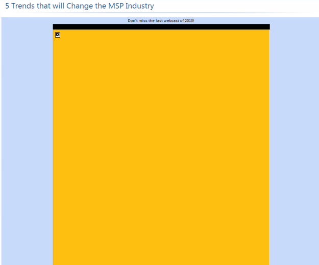 Oversized empty window