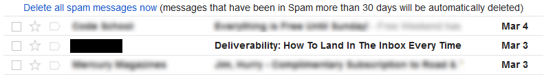 Deliverability fail
